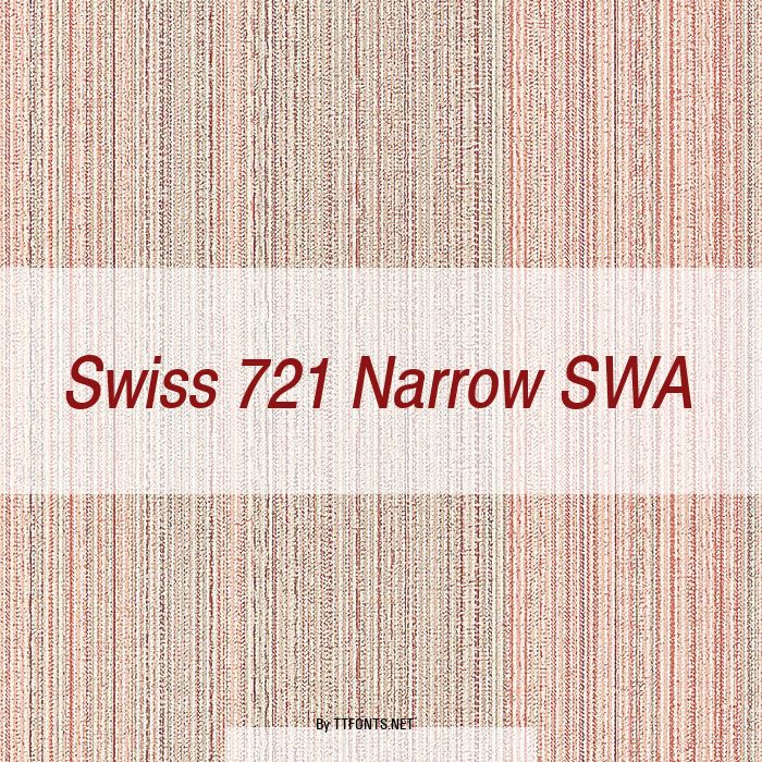 Swiss 721 Narrow SWA example