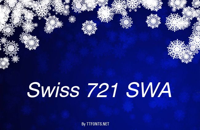 Swiss 721 SWA example