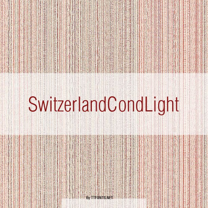 SwitzerlandCondLight example