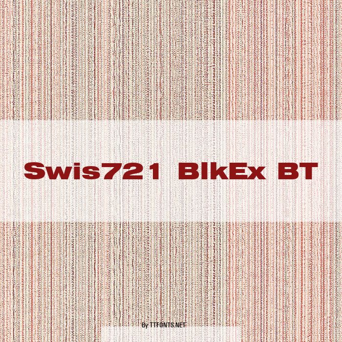 Swis721 BlkEx BT example