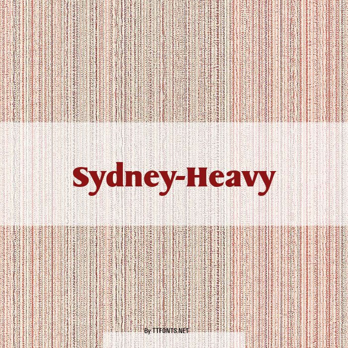 Sydney-Heavy example