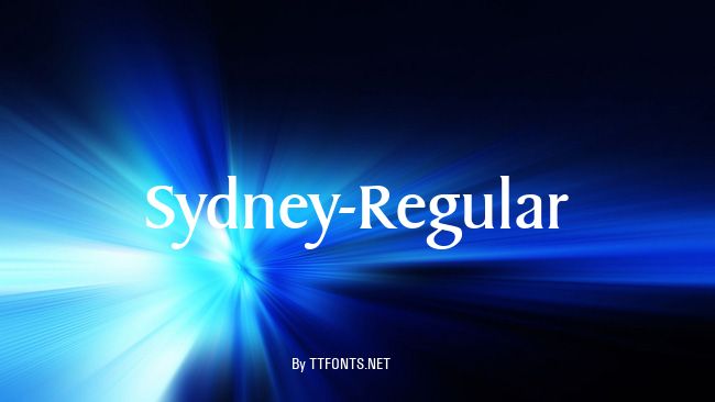 Sydney-Regular example