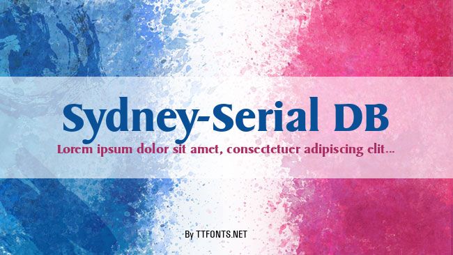 Sydney-Serial DB example