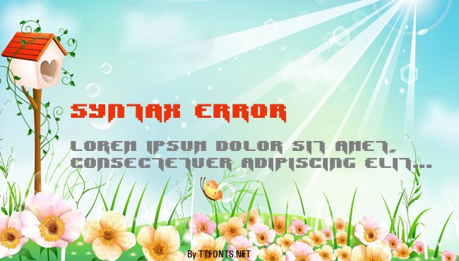 Syntax Error example