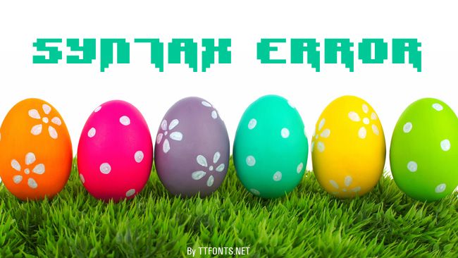 Syntax Error example