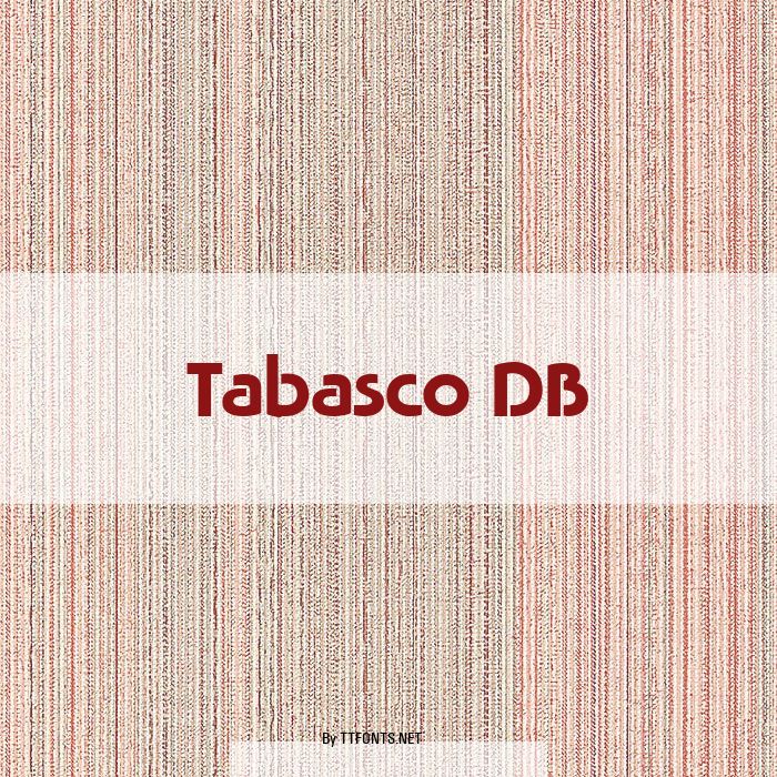 Tabasco DB example