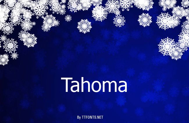 Tahoma example