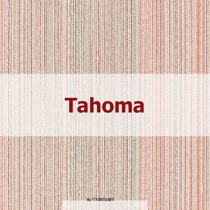 Tahoma example