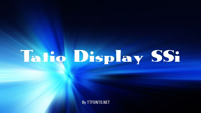 Tatio Display SSi example