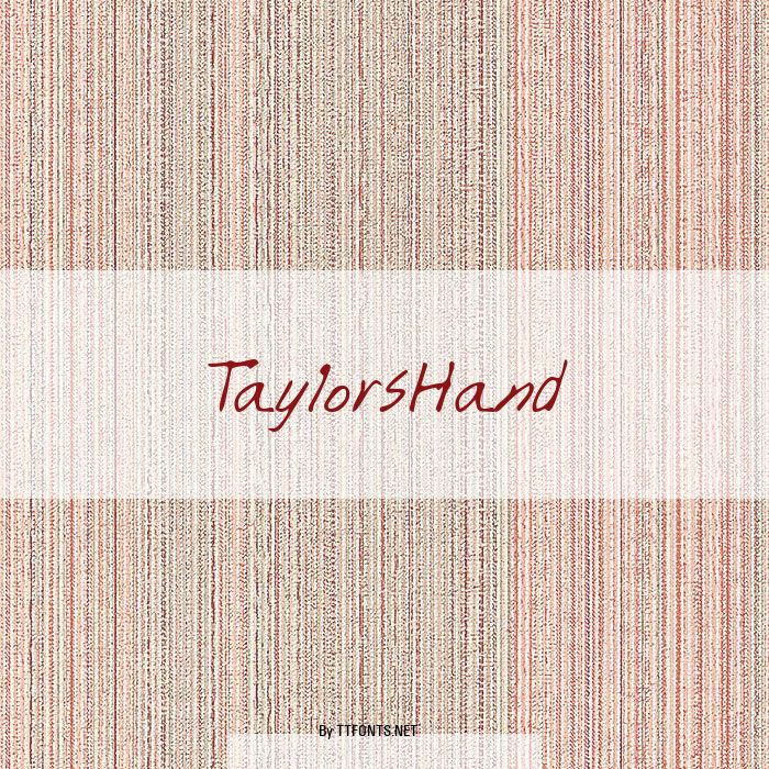 TaylorsHand example