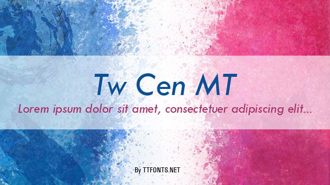 Tw Cen MT example