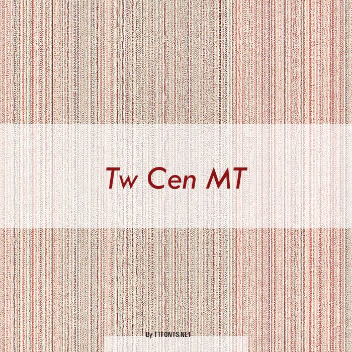 Tw Cen MT example