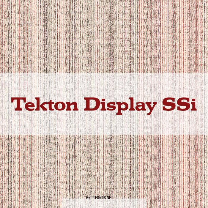 Tekton Display SSi example