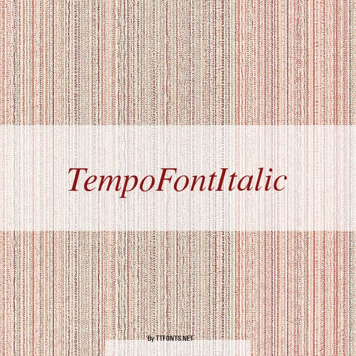 TempoFontItalic example