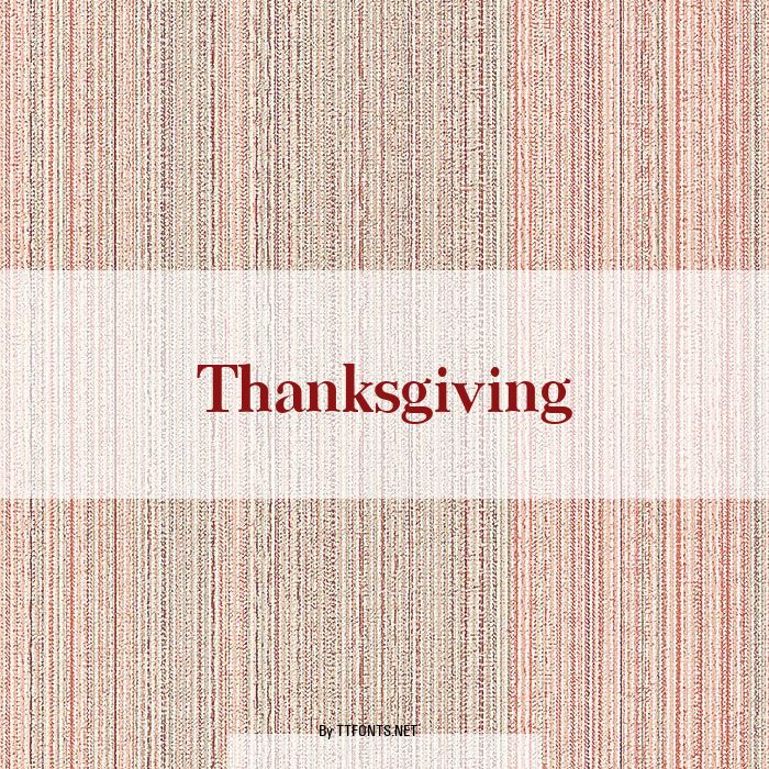 Thanksgiving example