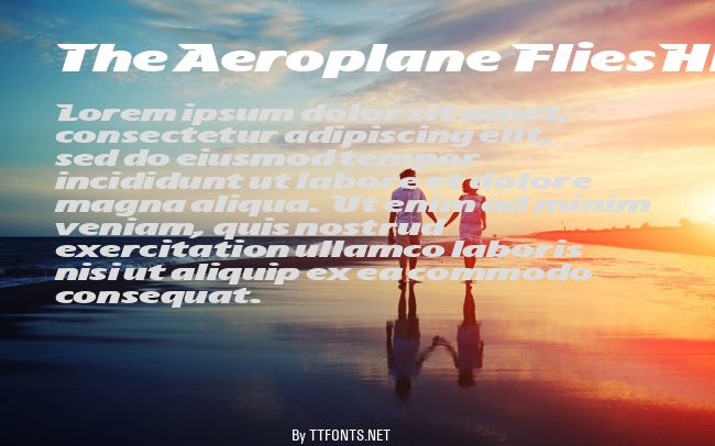 The Aeroplane Flies High example