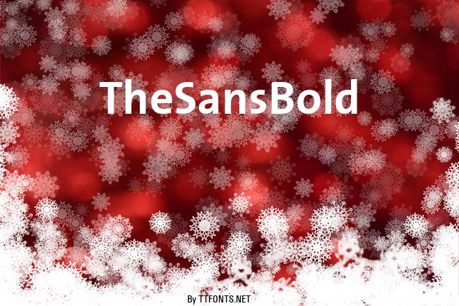 TheSansBold example