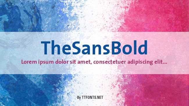 TheSansBold example