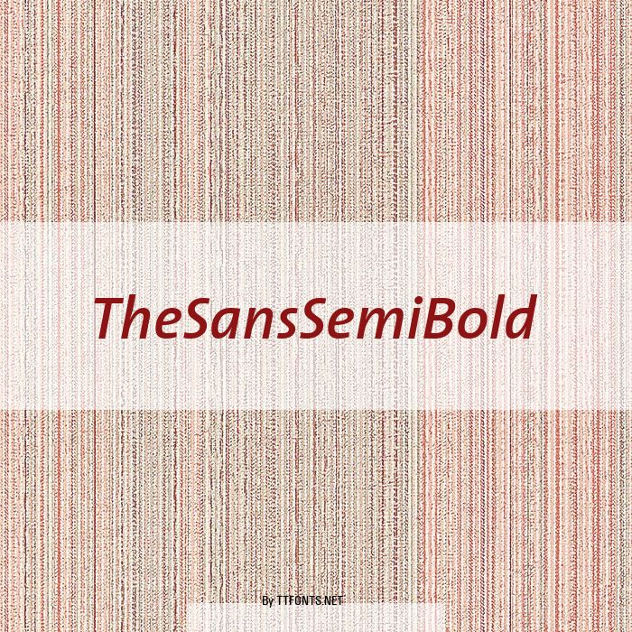 TheSansSemiBold example