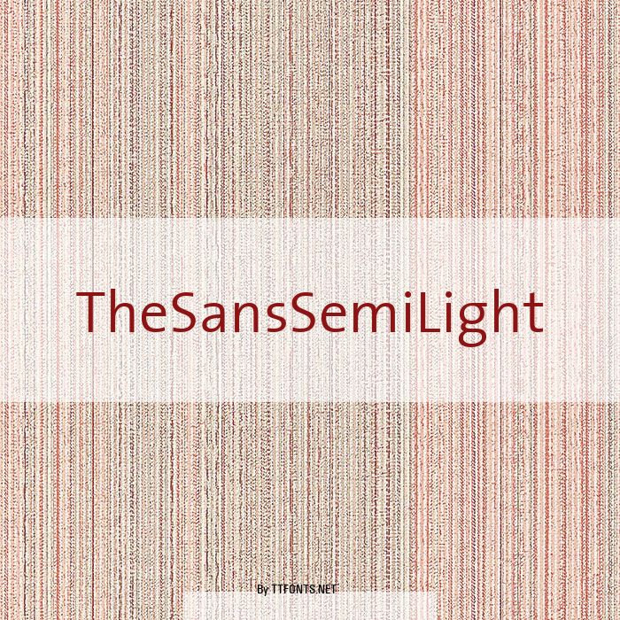 TheSansSemiLight example