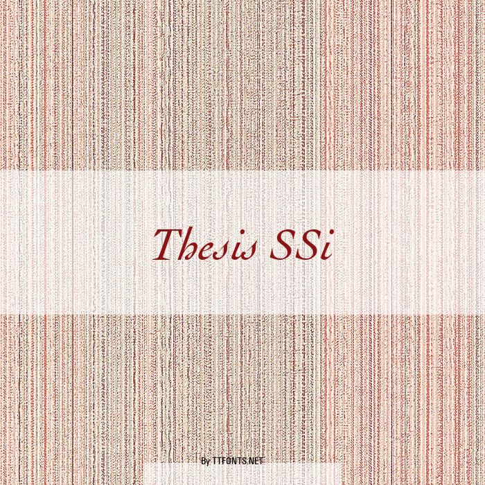 Thesis SSi example