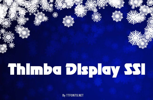 Thimba Display SSi example