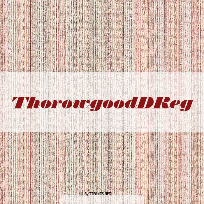 ThorowgoodDReg example