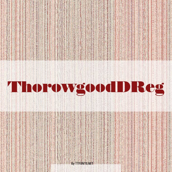 ThorowgoodDReg example