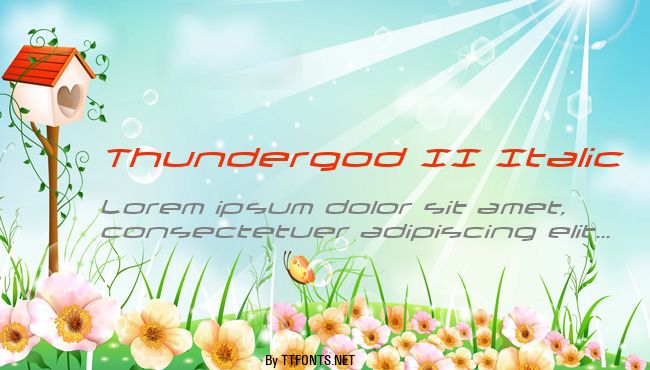Thundergod II Italic example