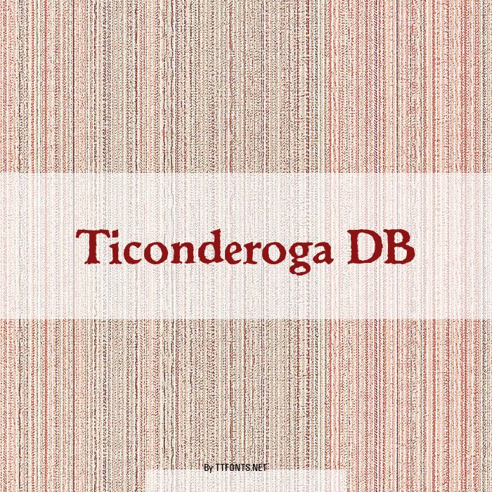 Ticonderoga DB example