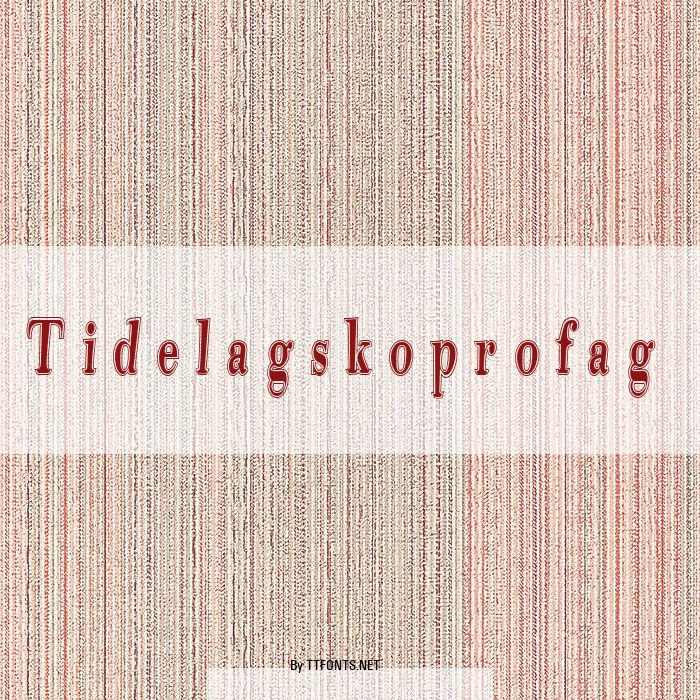 Tidelagskoprofag example