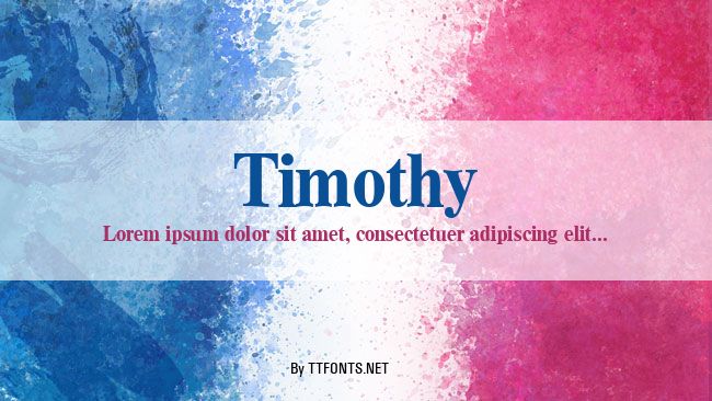 Timothy example