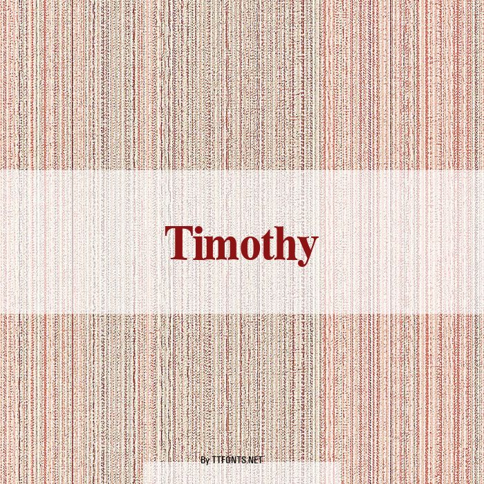 Timothy example