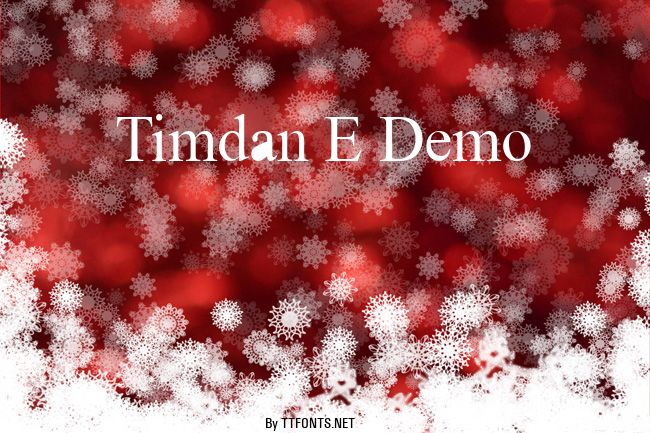 Timdan E Demo example