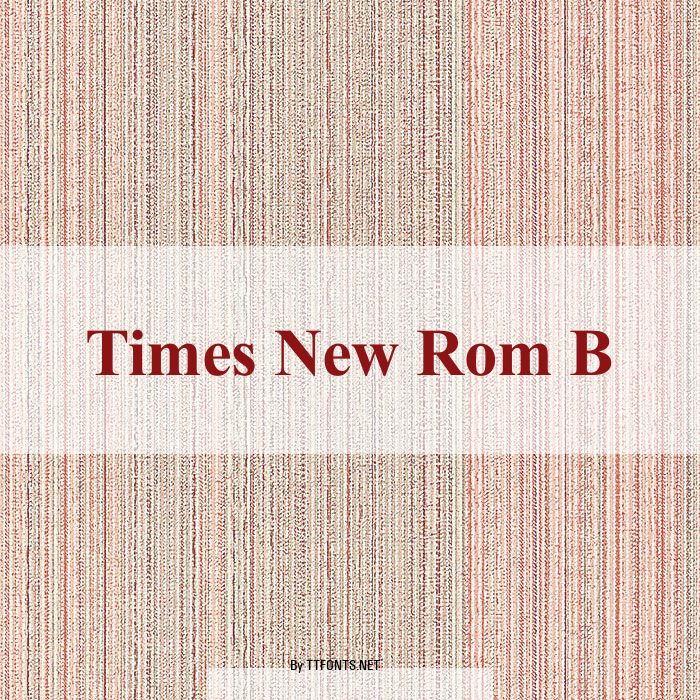 Times New Rom B example