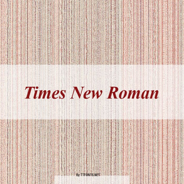 Times New Roman example