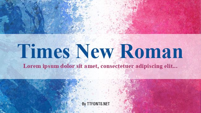 Times New Roman example