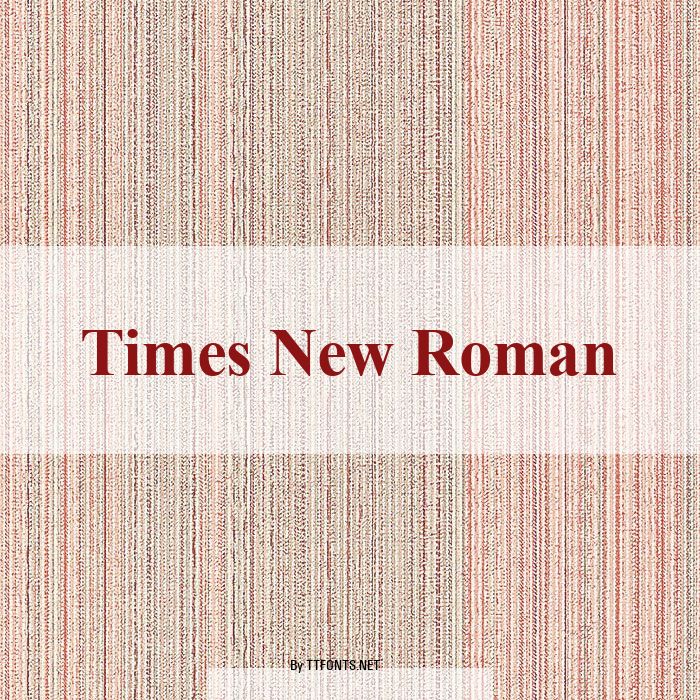 Times New Roman example