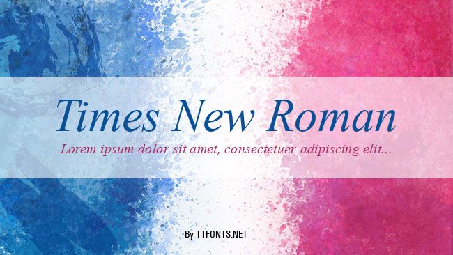 Times New Roman example