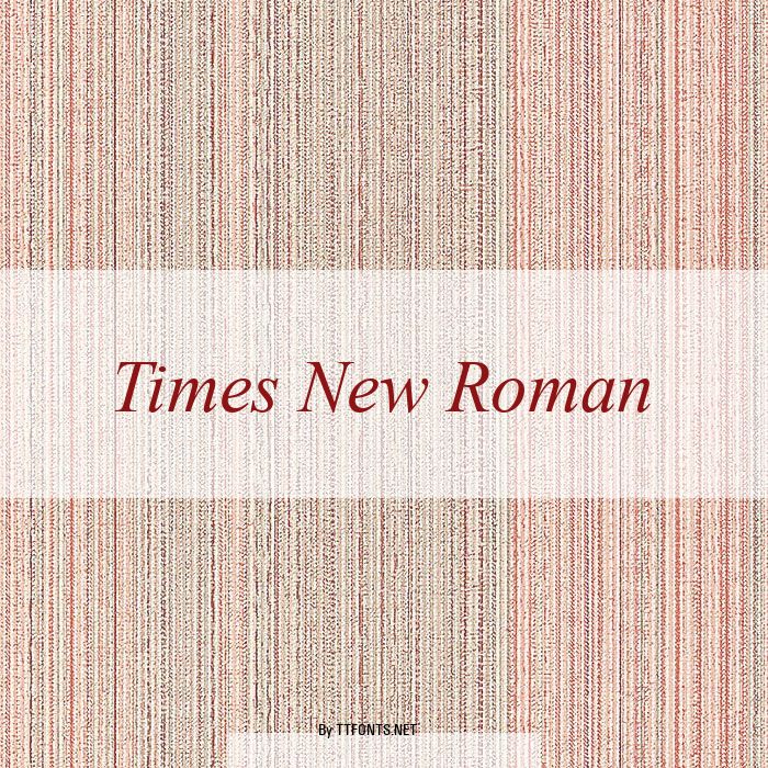 Times New Roman example