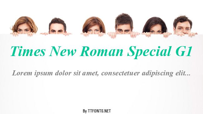Times New Roman Special G1 example