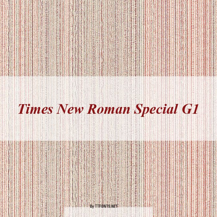 Times New Roman Special G1 example