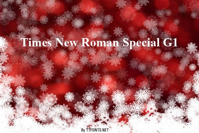 Times New Roman Special G1 example