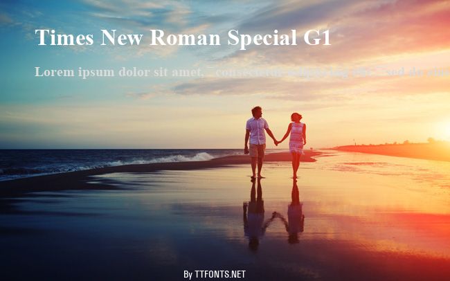 Times New Roman Special G1 example