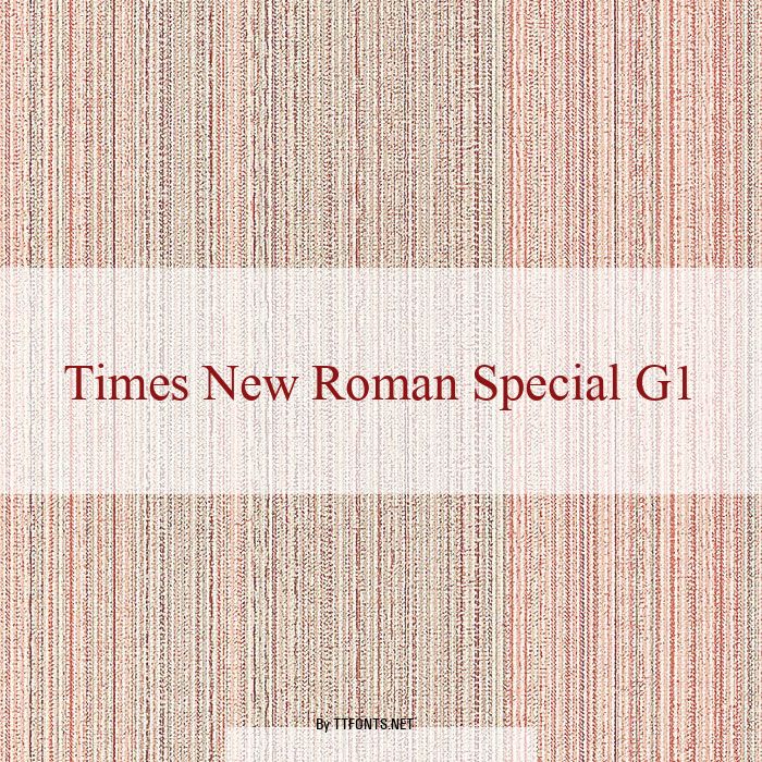 Times New Roman Special G1 example