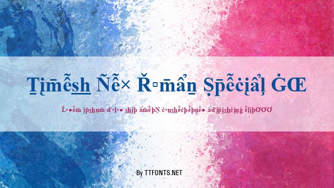Times New Roman Special G2 example