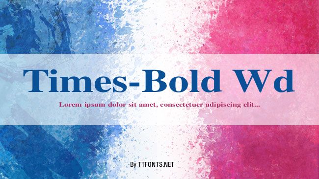 Times-Bold Wd example