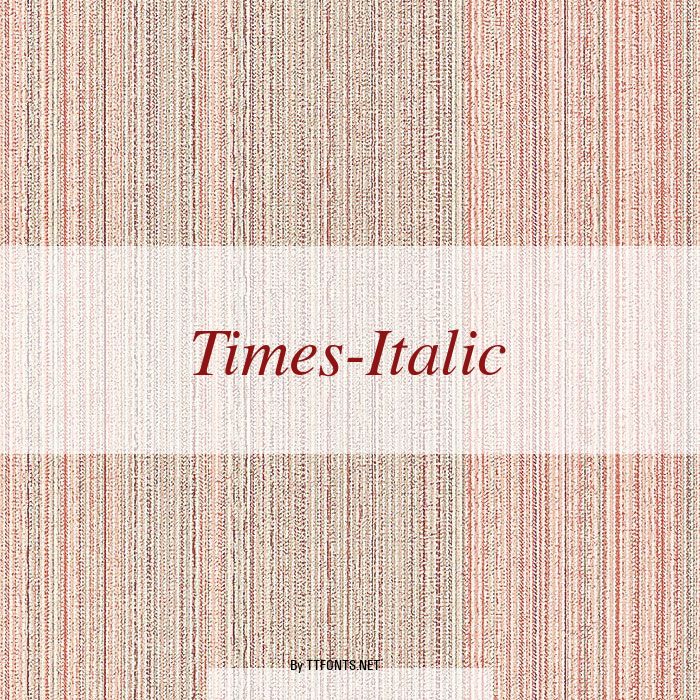 Times-Italic example