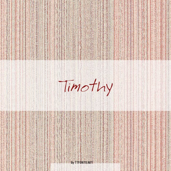 Timothy example