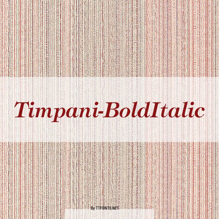 Timpani-BoldItalic example